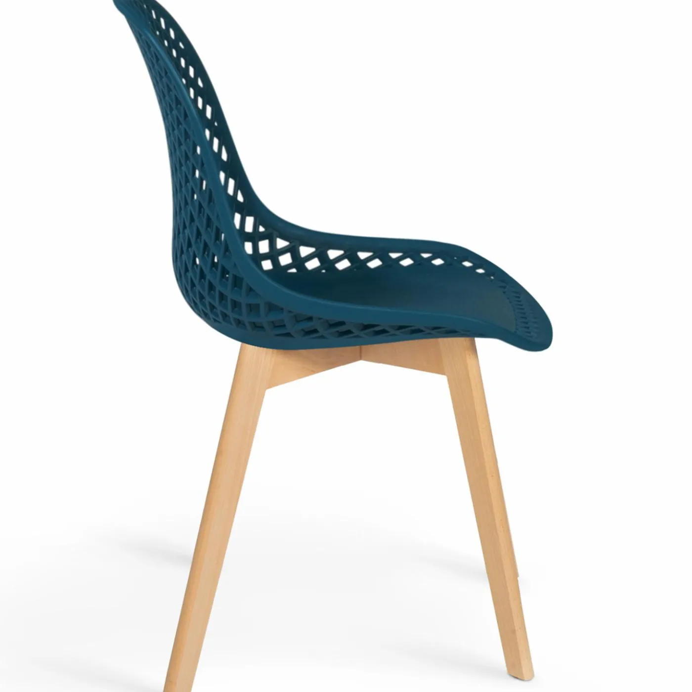 6 chaises bleu canard pour salle à manger