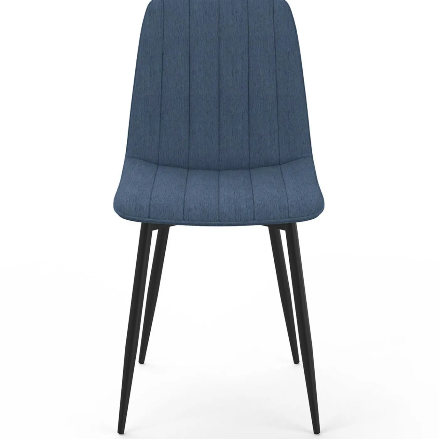 6 chaises en tissu bleu