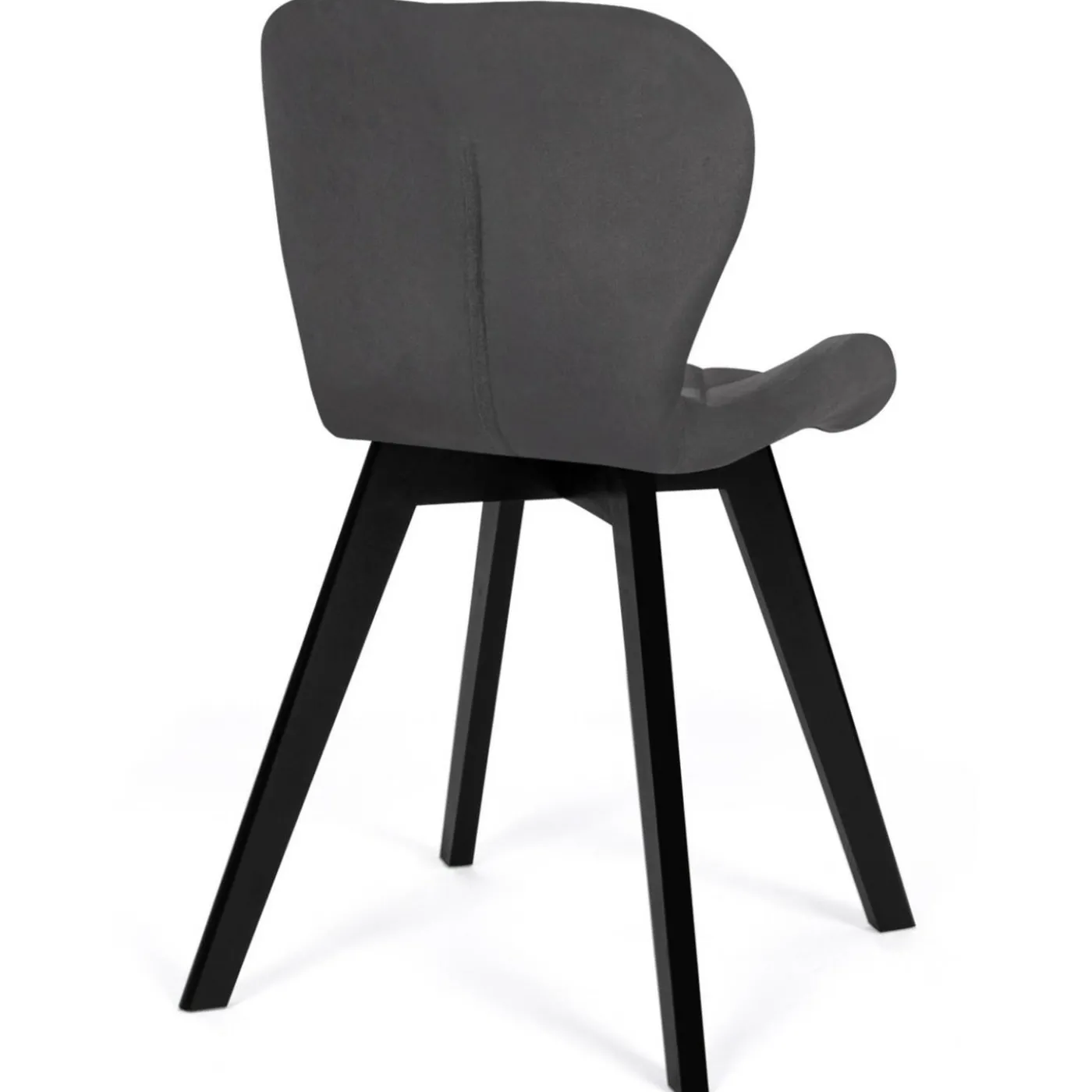 6 Chaises en velours gris foncé
