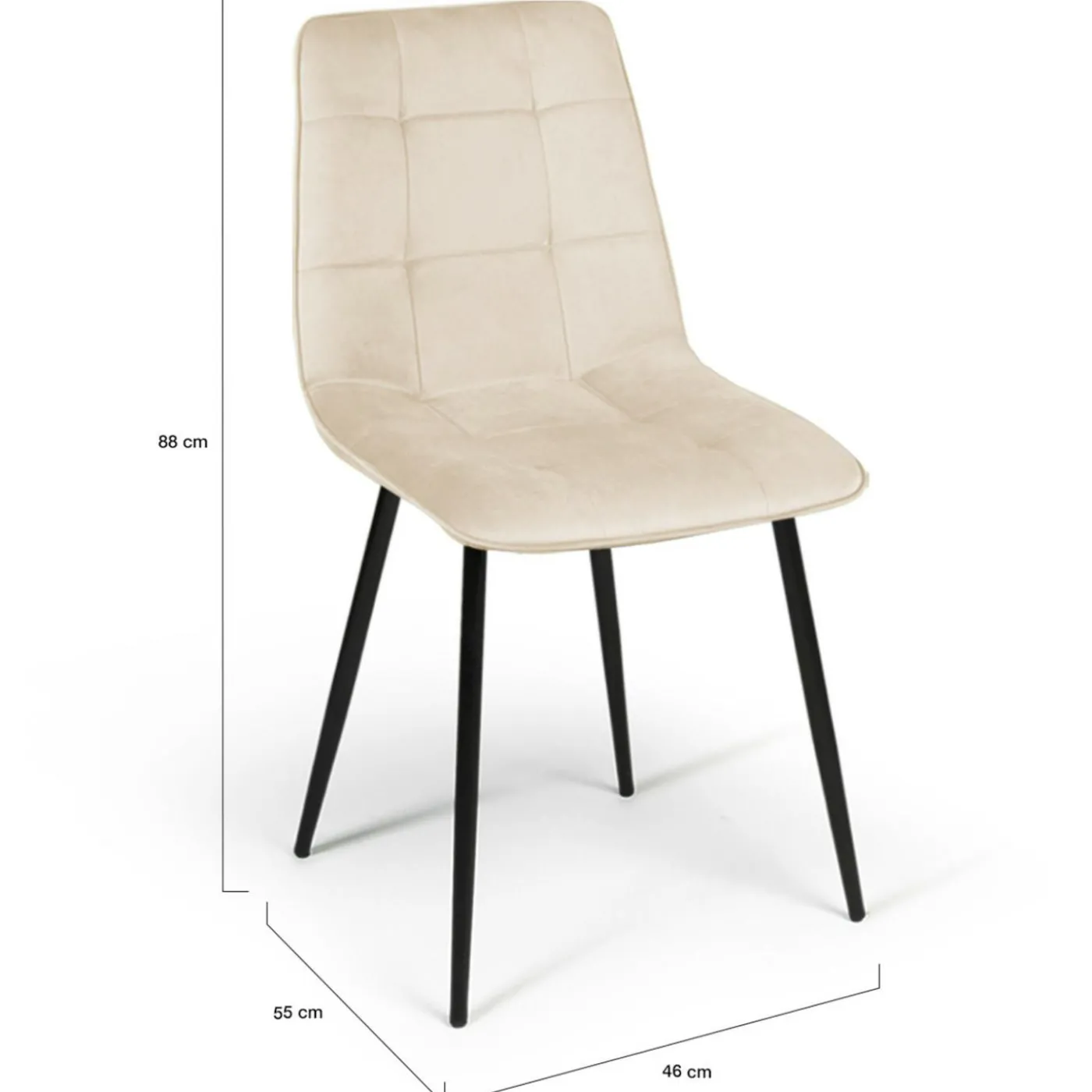 6 Chaises en velours mix color terracotta et beige