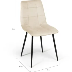 6 Chaises mix color pastel rose, gris et beige