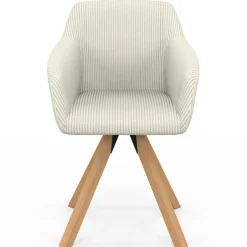 2 chaises pivotantes et fauteuils en velours beige