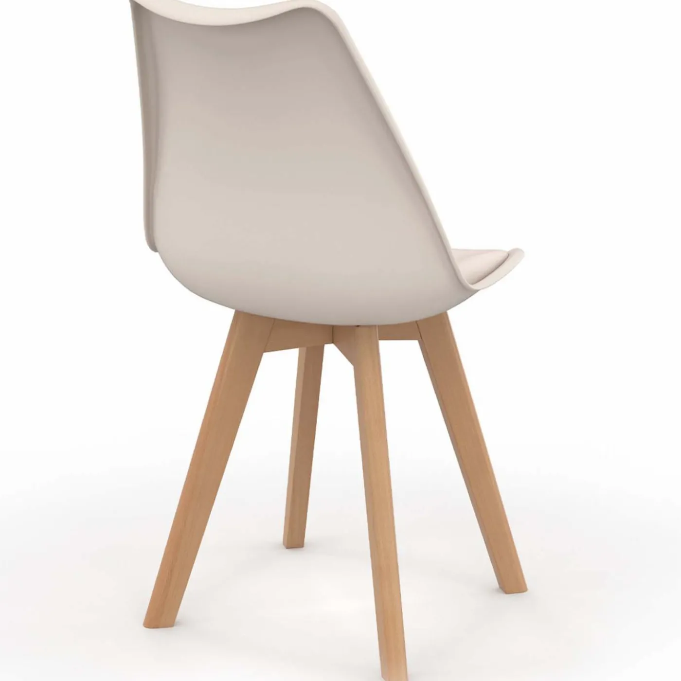 6 chaises scandinaves beiges