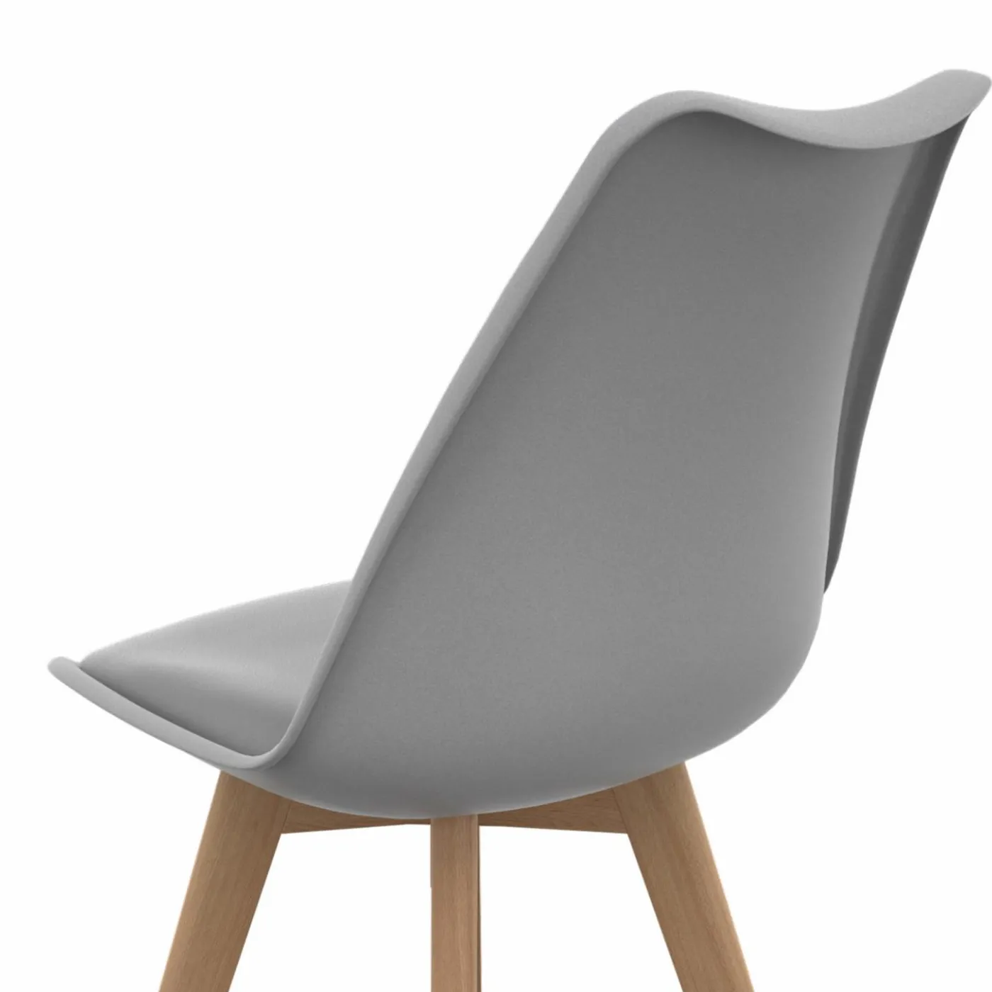 6 chaises scandinaves gris clair