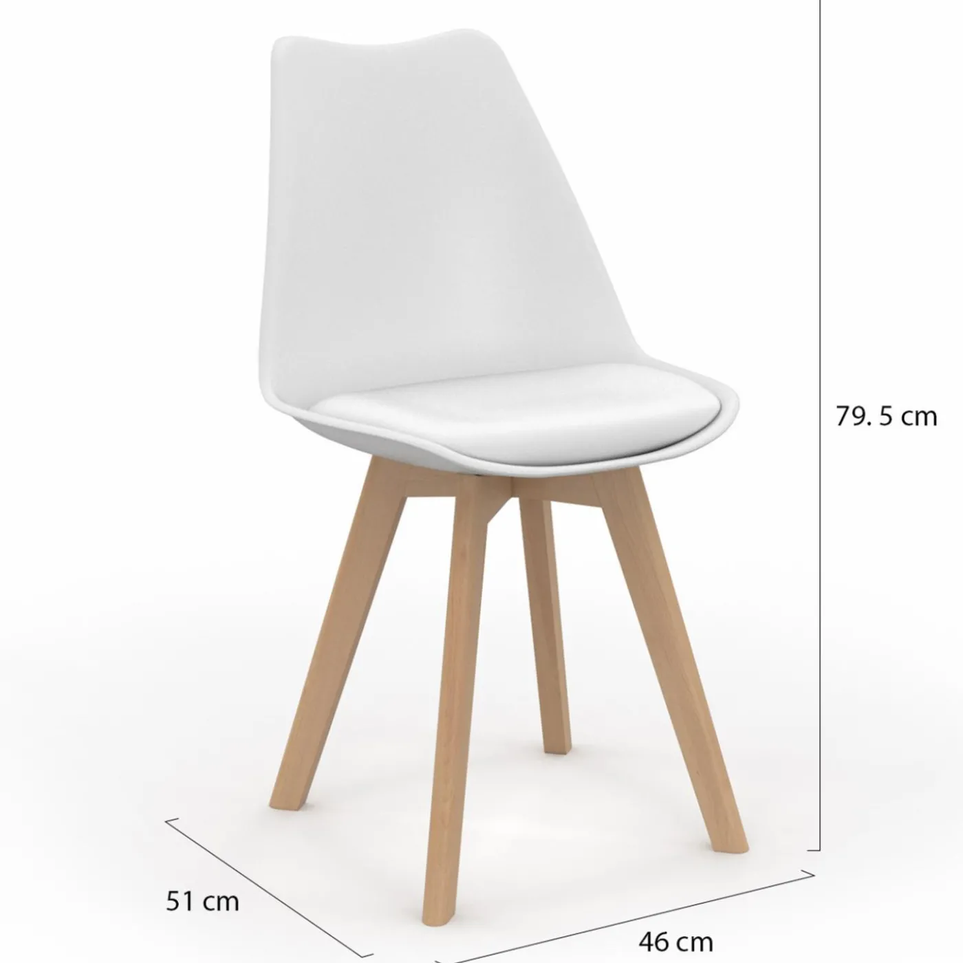 4 chaises scandinaves mix color
