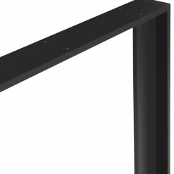 2 pieds de table carrés noir 75 cm