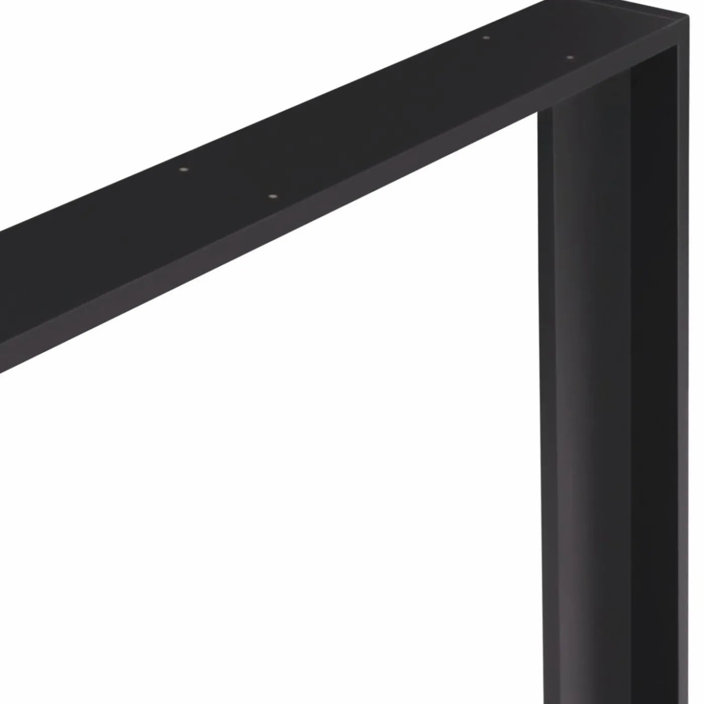 2 pieds de table carrés noir 75 cm