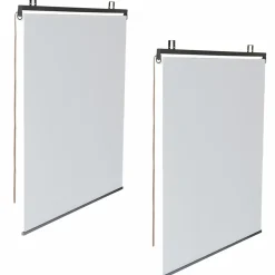 2 stores enrouleurs blancs 225 cm pour pergola