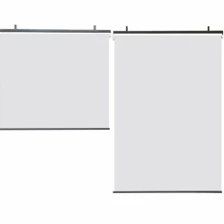2 stores enrouleurs blancs 225 cm pour pergola