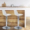 2 tabourets de bar design blanc KARL