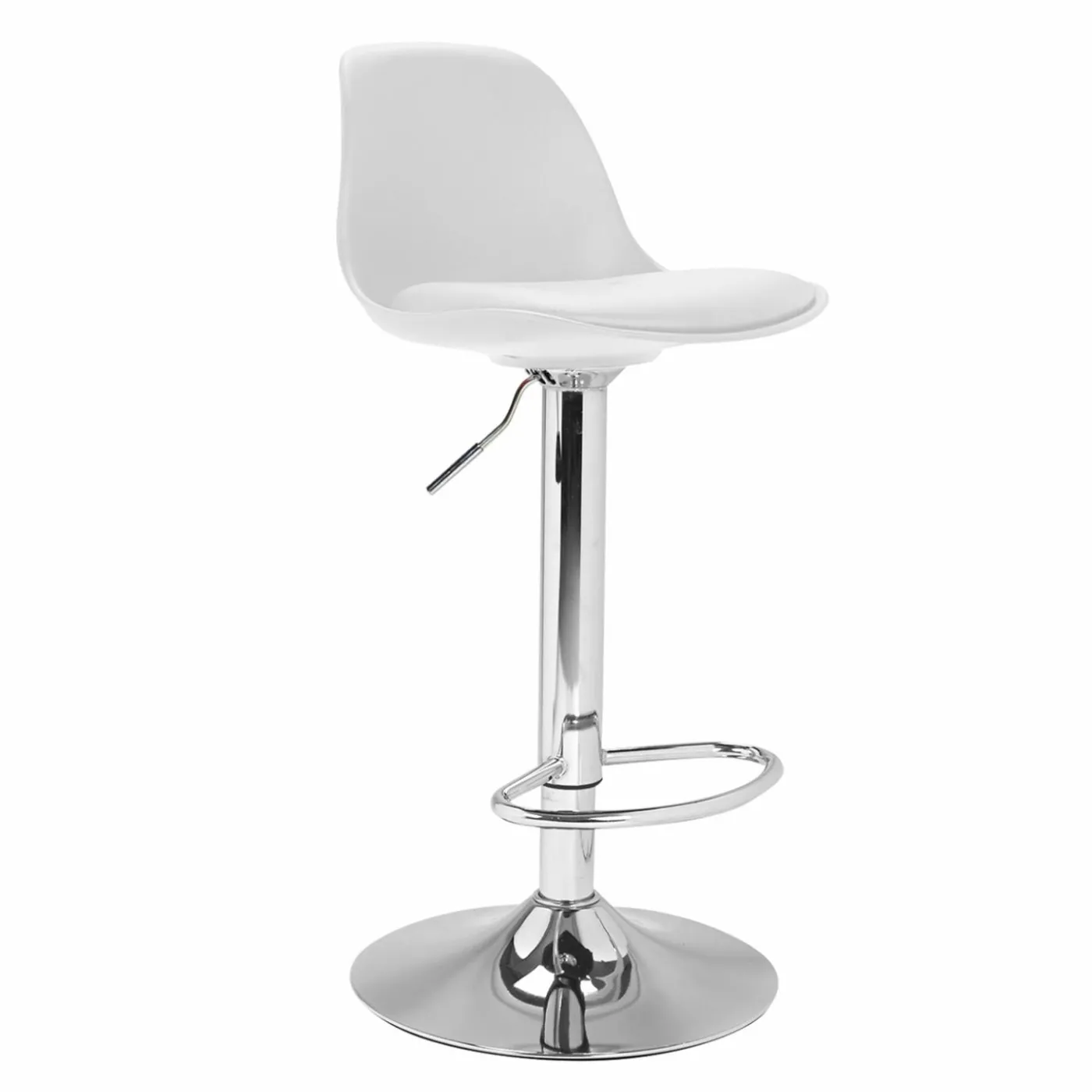 2 tabourets de bar design blanc KARL