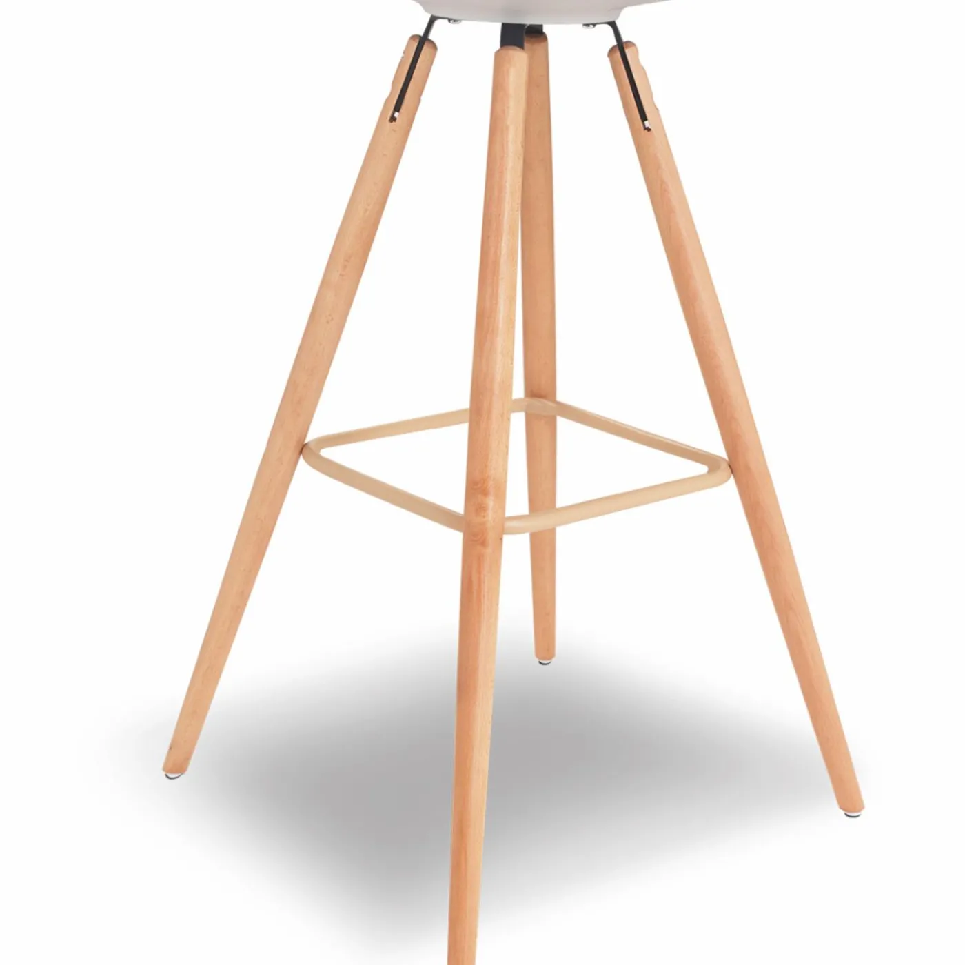 4 Tabourets de bar scandinave blanc SARA