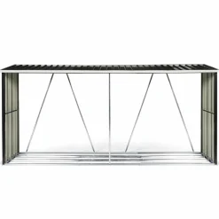 Abri bois de chauffage 4 m³ en acier galvanisé