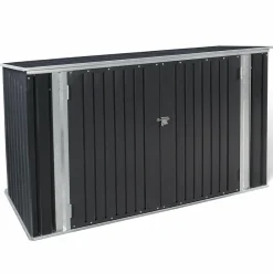 Abri de jardin acier galvanisé gris 2,2 m²
