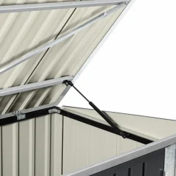 Abri de jardin acier galvanisé gris 2,2 m²