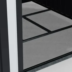 Abri de jardin gris en acier galvanisé