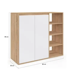 Armoire à chaussures 12 paires 2 portes et 4 étagères