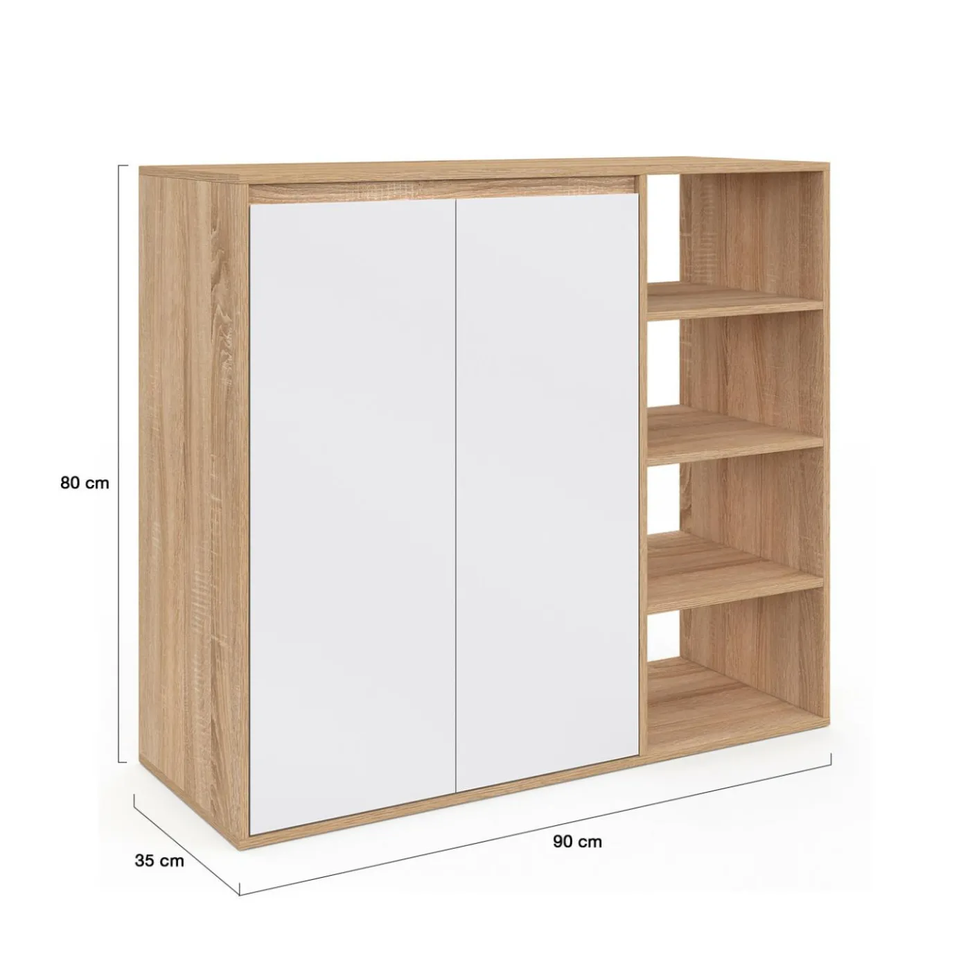 Armoire à chaussures 12 paires 2 portes et 4 étagères