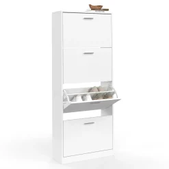 Armoire à chaussures 4 portes blanche