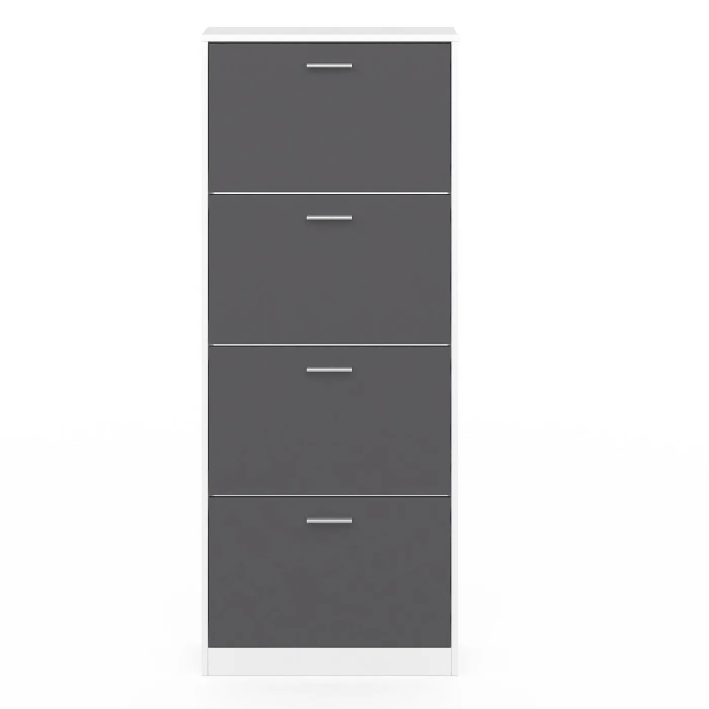 Armoire à chaussures 4 portes grises