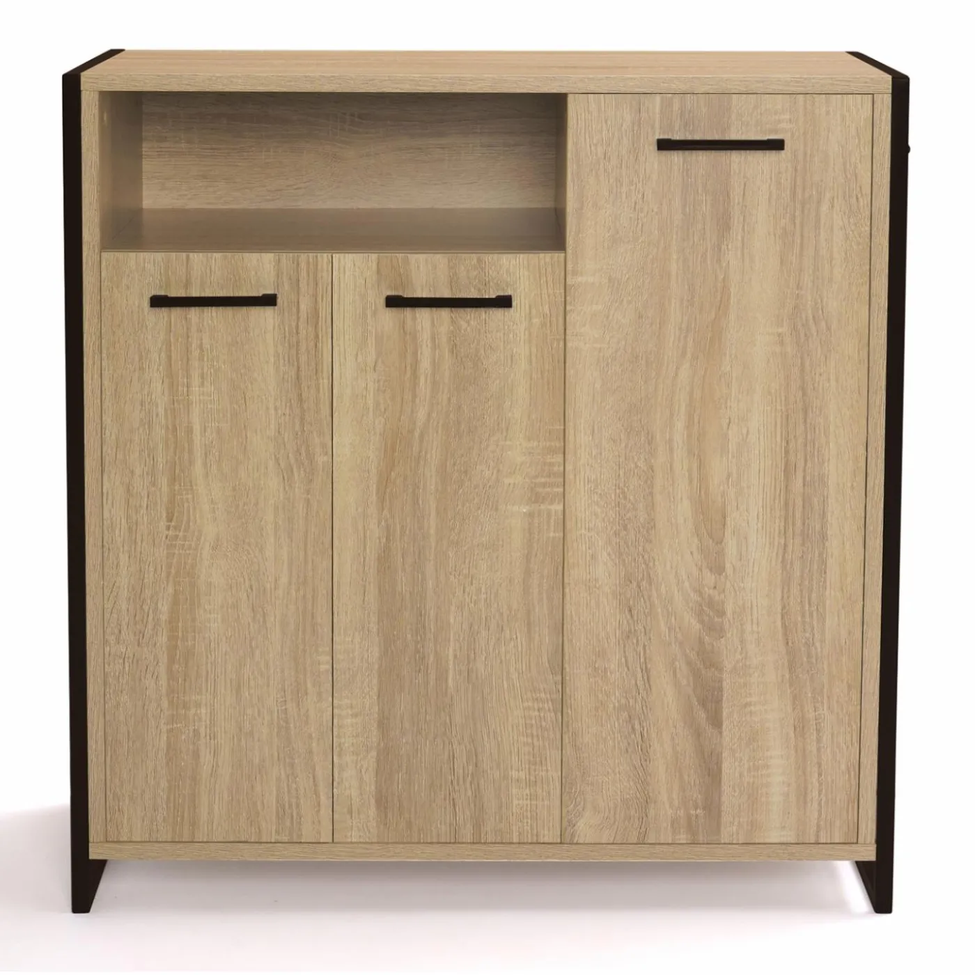 Armoire à chaussures avec portes et une niche bois et métal