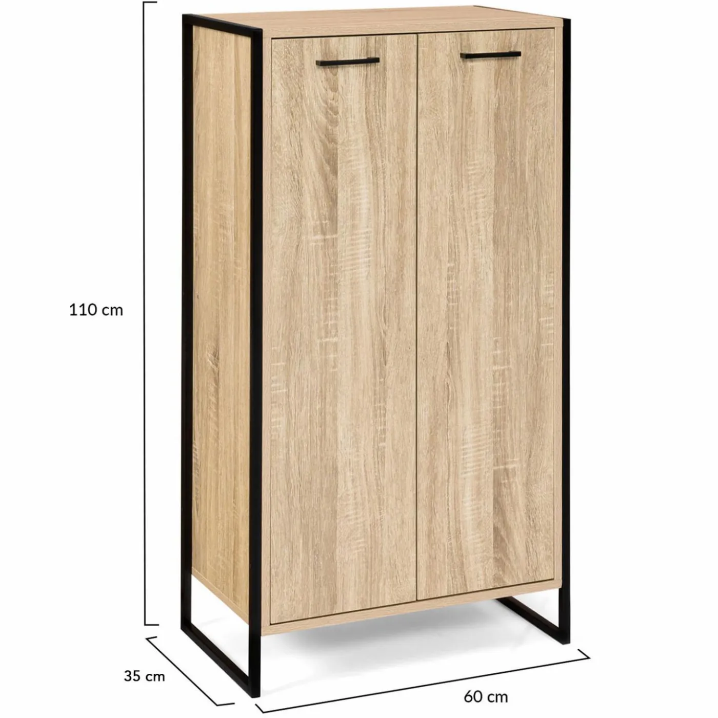 Armoire à chaussures industrielle bois et métal