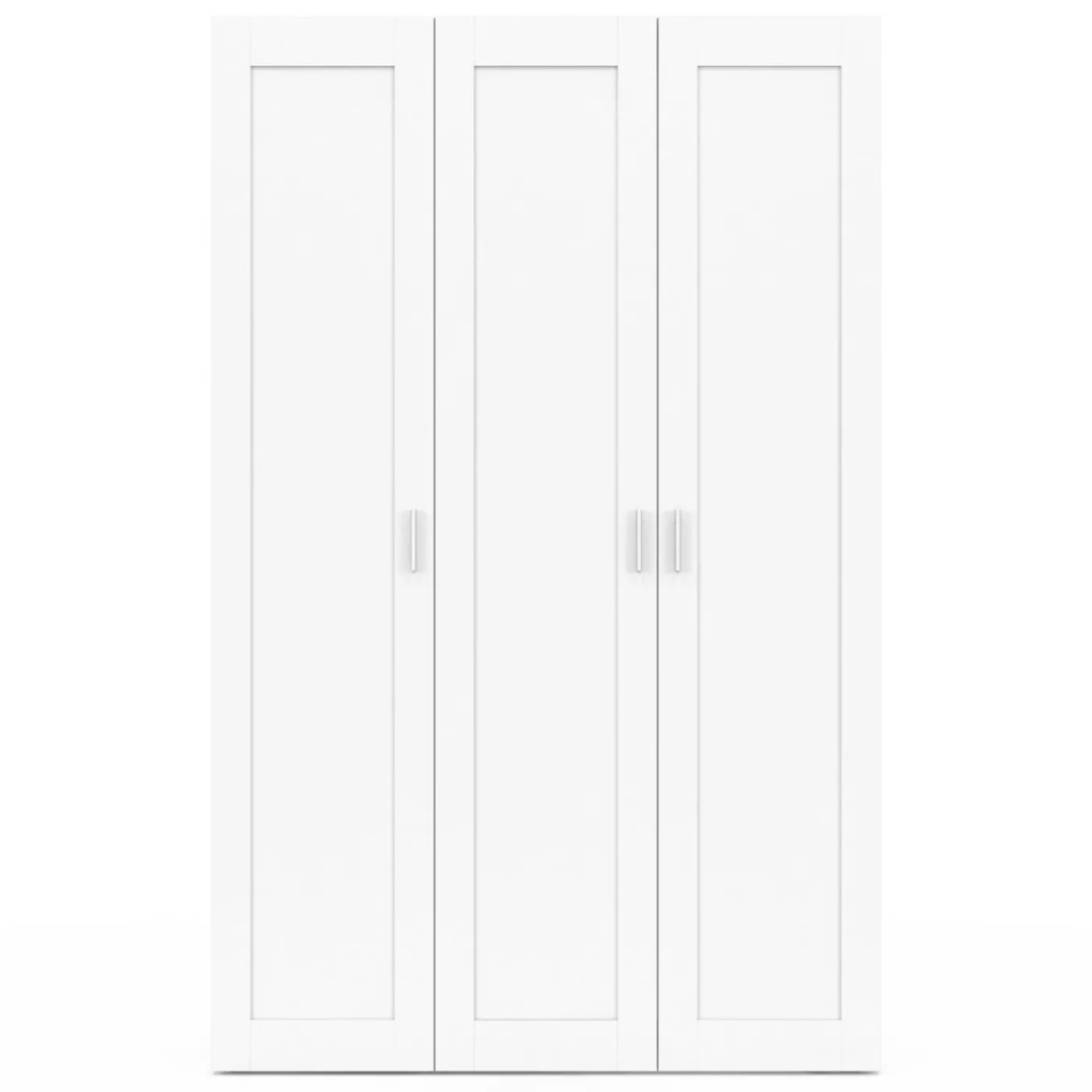 Armoire 3 portes blanche penderie et rangement 120 cm