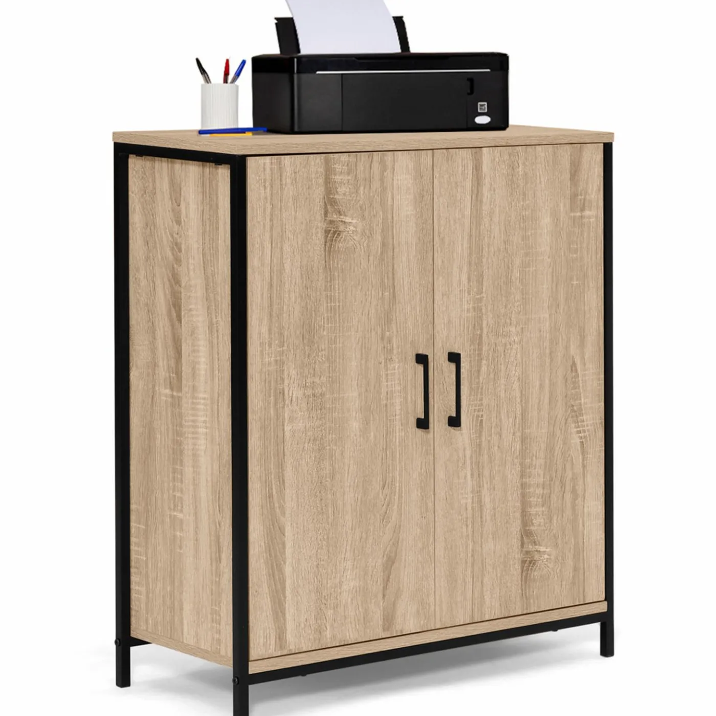 Armoire basse industrielle 2 portes