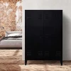 Armoire basse métallique noire