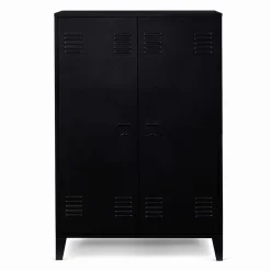 Armoire basse métallique noire
