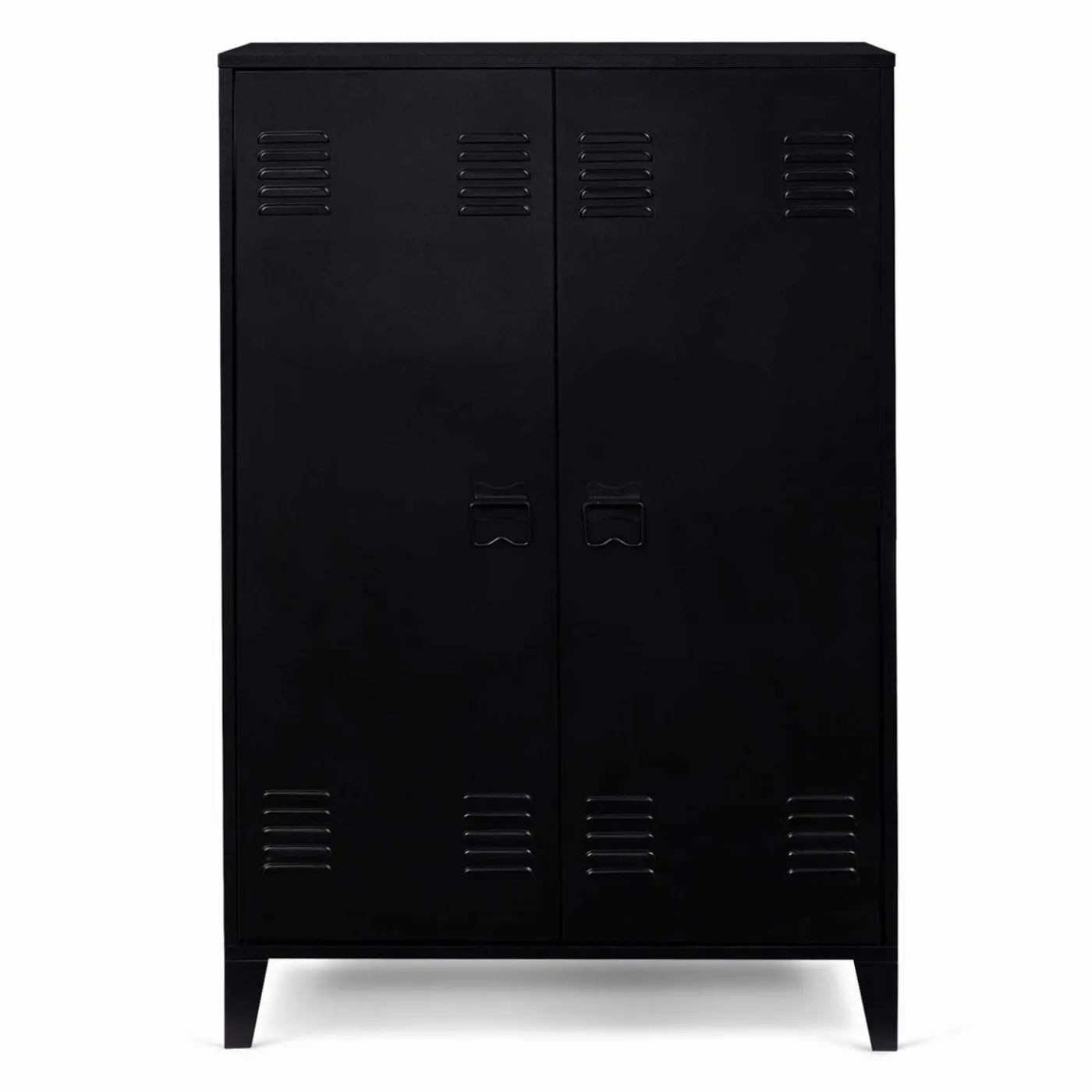 Armoire basse métallique noire