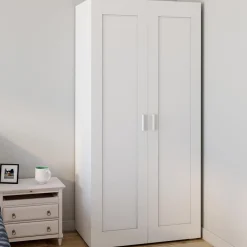 Armoire blanche 2 portes 80 cm