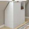 Armoire blanche sous pente 3 portes 1 niche