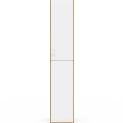 Armoire de bureau bois 180 cm multifonction 3 étagères 1 porte blanche