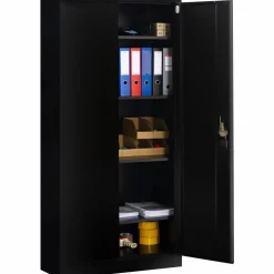 Armoire de bureau en métal noir 80x180 cm