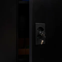 Armoire de bureau en métal noir 80x180 cm