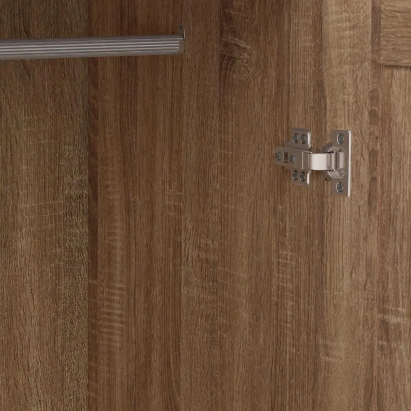 Armoire penderie en hêtre avec 2 portes et étagères