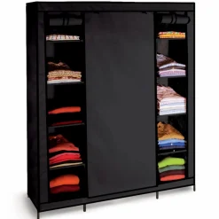 Armoire penderie en tissu noir