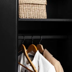 Armoire vestiaire métal noir avec 2 portes