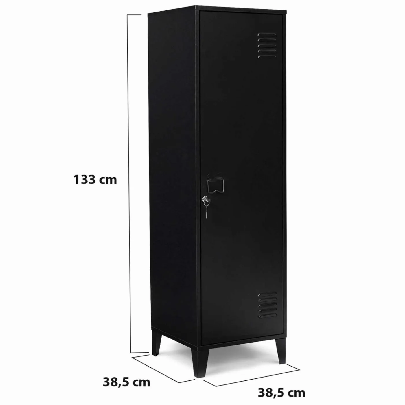 Armoire vestiaire métallique noire