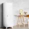 Armoire vestiaire porte métal blanche industrielle