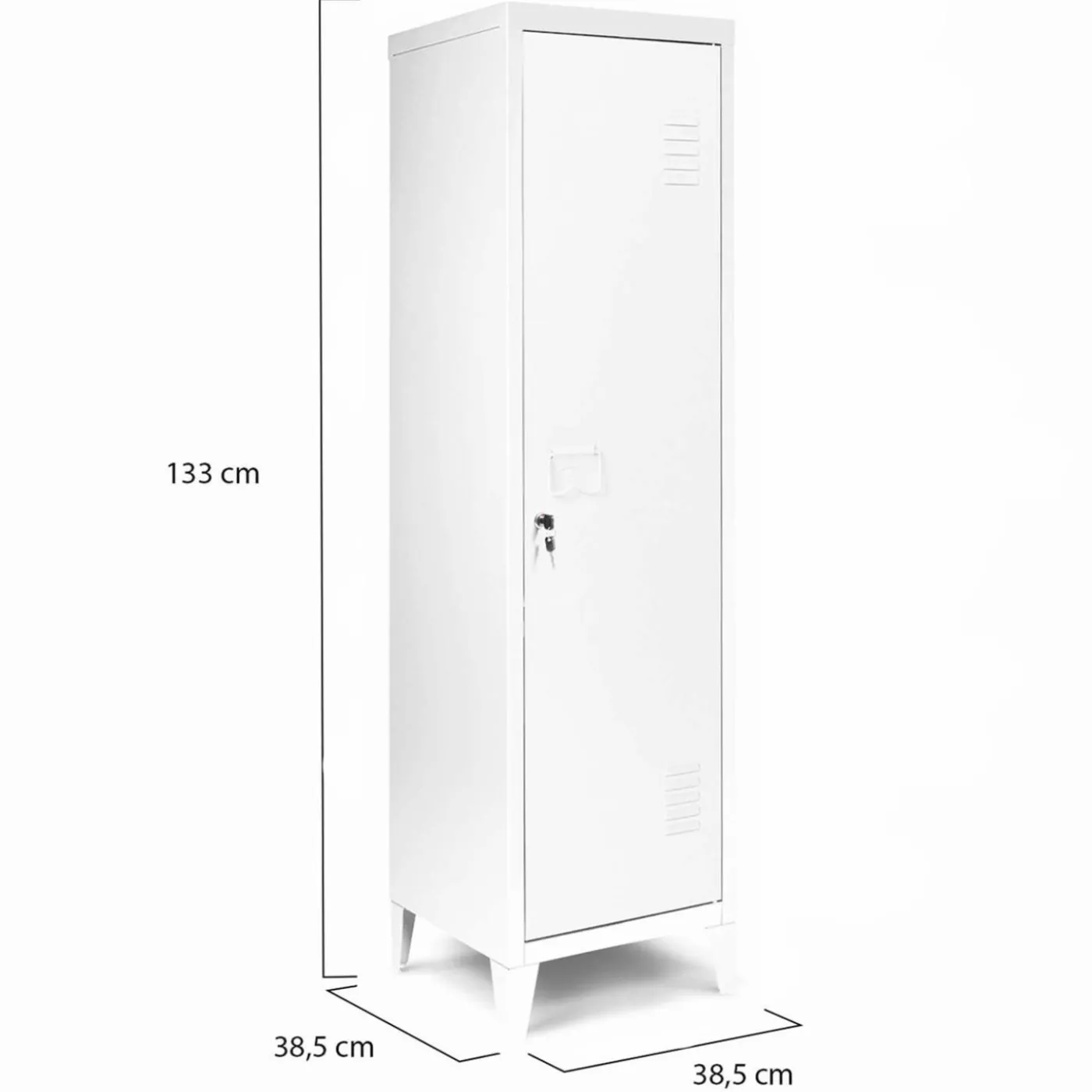 Armoire vestiaire porte métal blanche industrielle