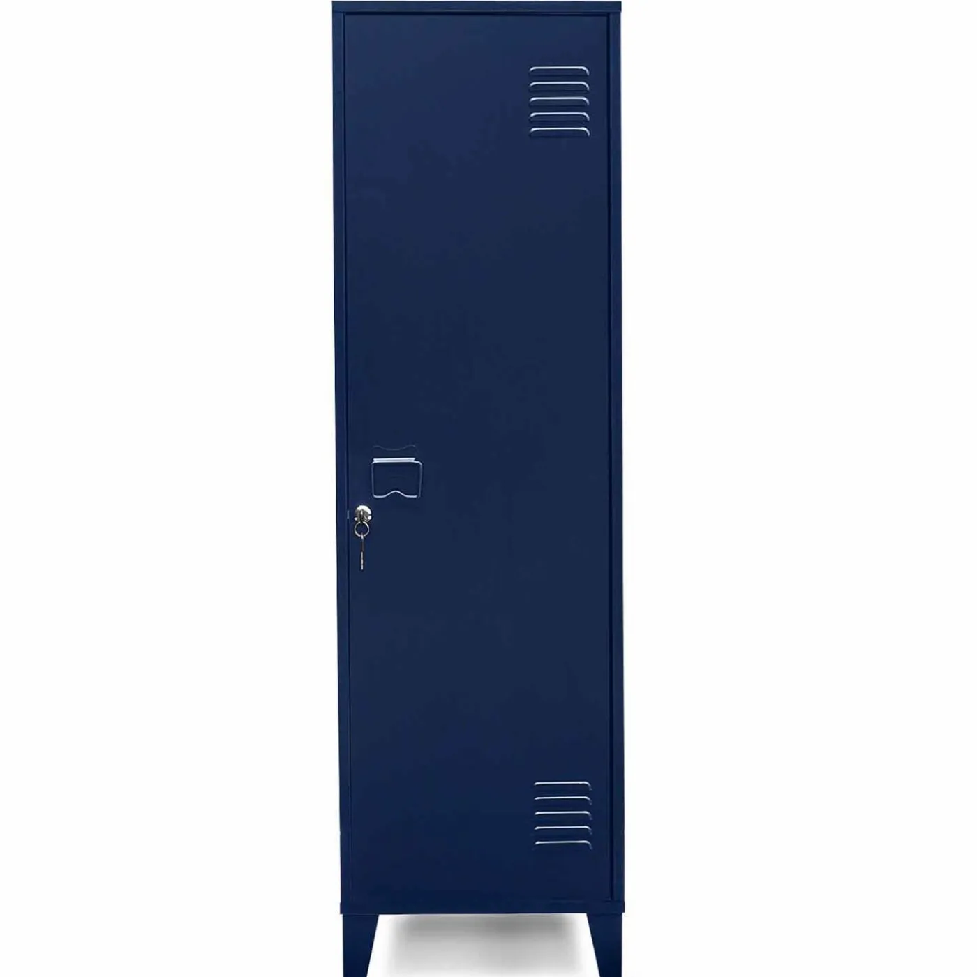 Armoire vestiaire porte métallique bleue industrielle