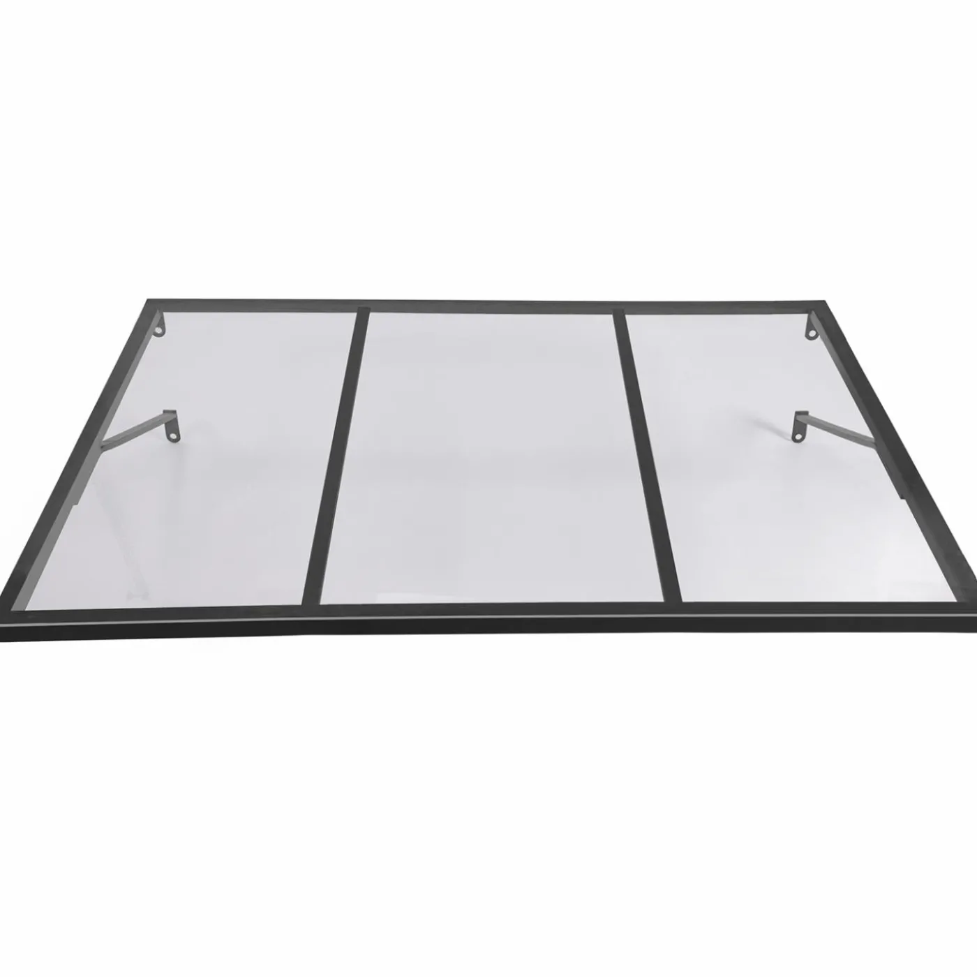 Auvent de porte moderne verrière noire 90 x 140 cm
