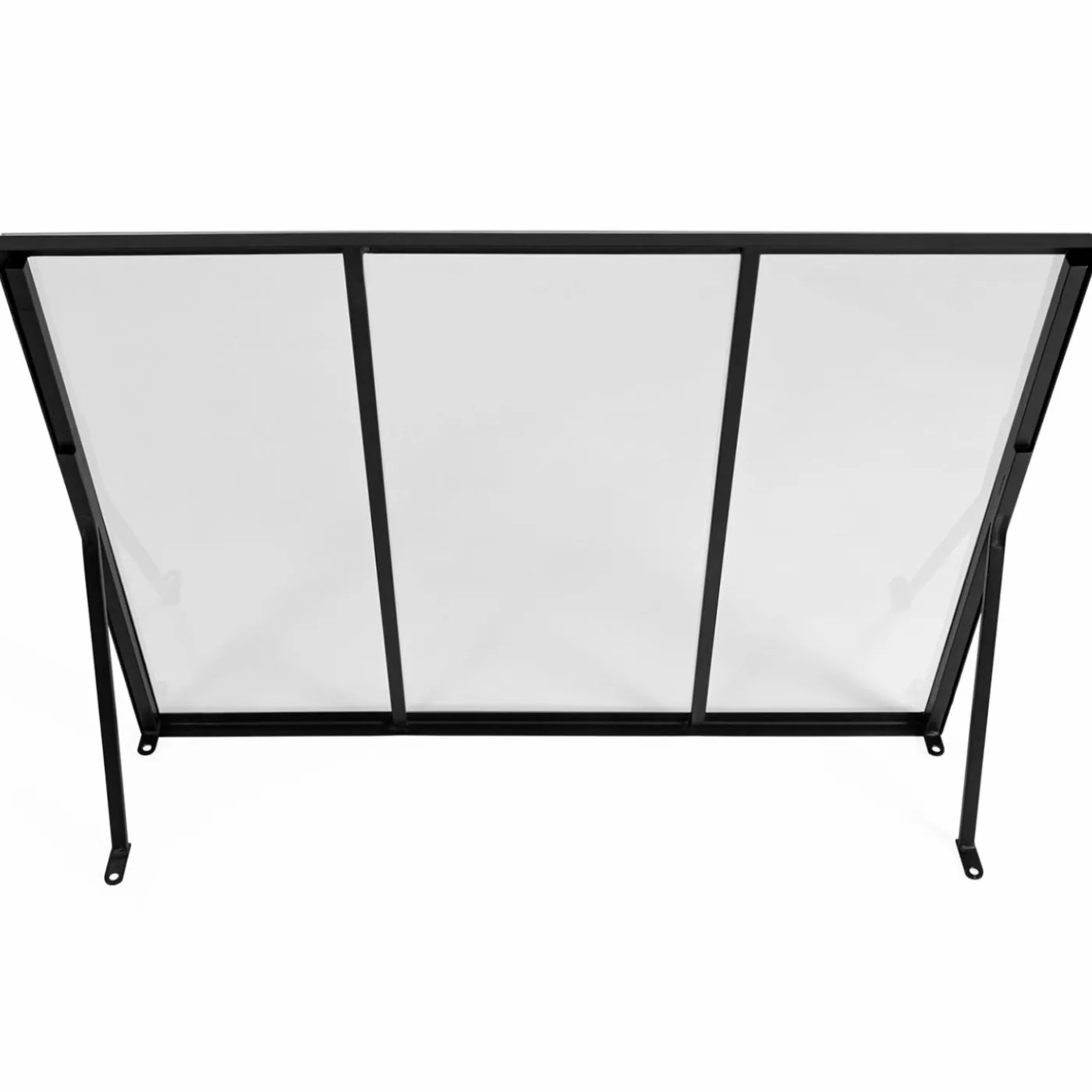 Auvent de porte moderne verrière noire 90 x 140 cm