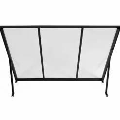 Auvent de porte moderne verrière noir 80 x 113 cm
