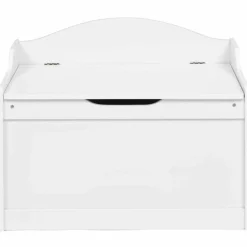Banc coffre de rangement enfant en bois blanc