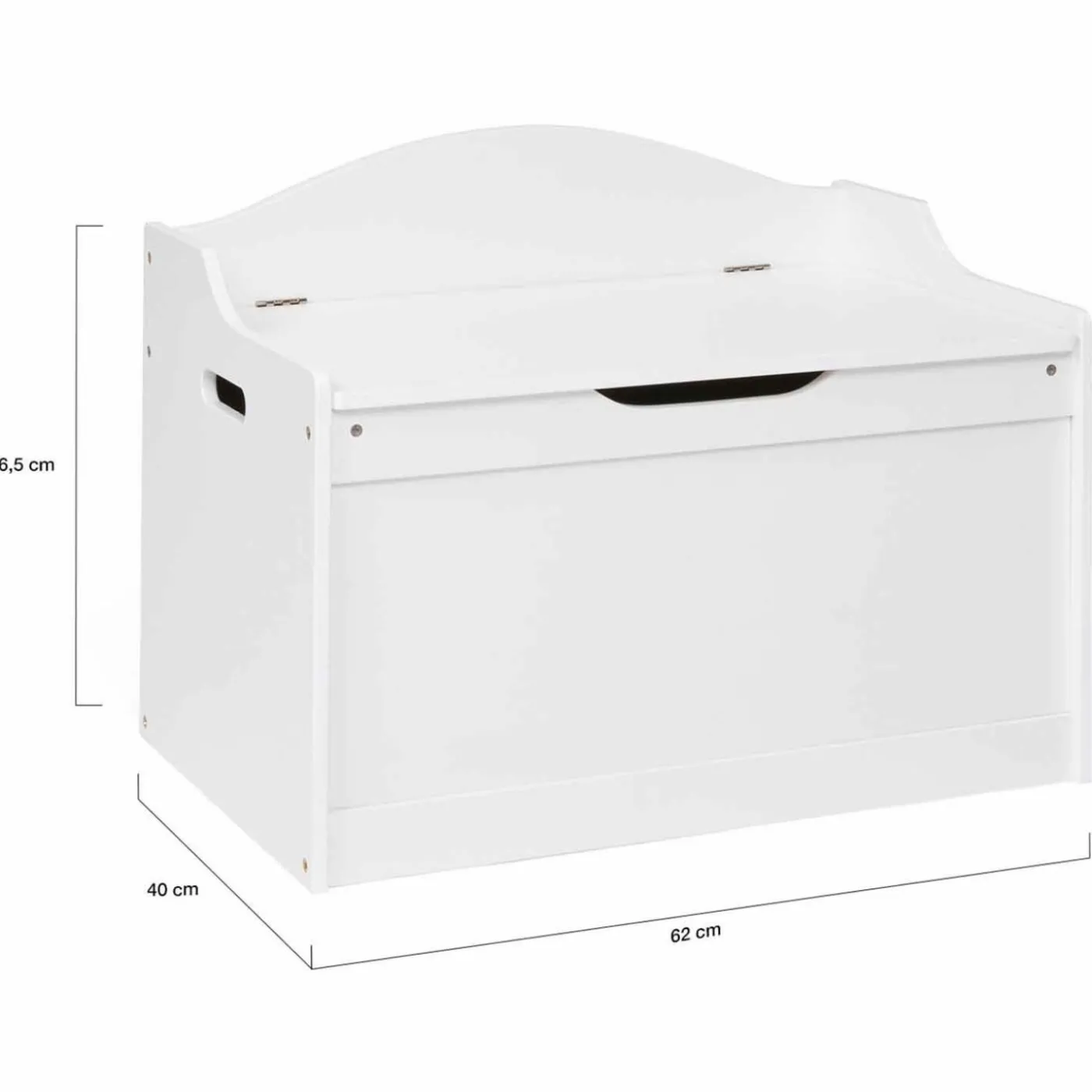 Banc coffre de rangement enfant en bois blanc