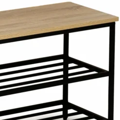 Banc d’entrée rangement chaussures style industriel