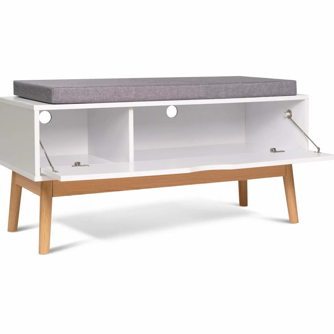 Banquette coffre de rangement blanc